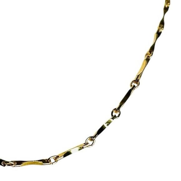 Vintage Napier Gold Tone Twisty Bar Link Collar Length Necklace - Picture 3 of 3